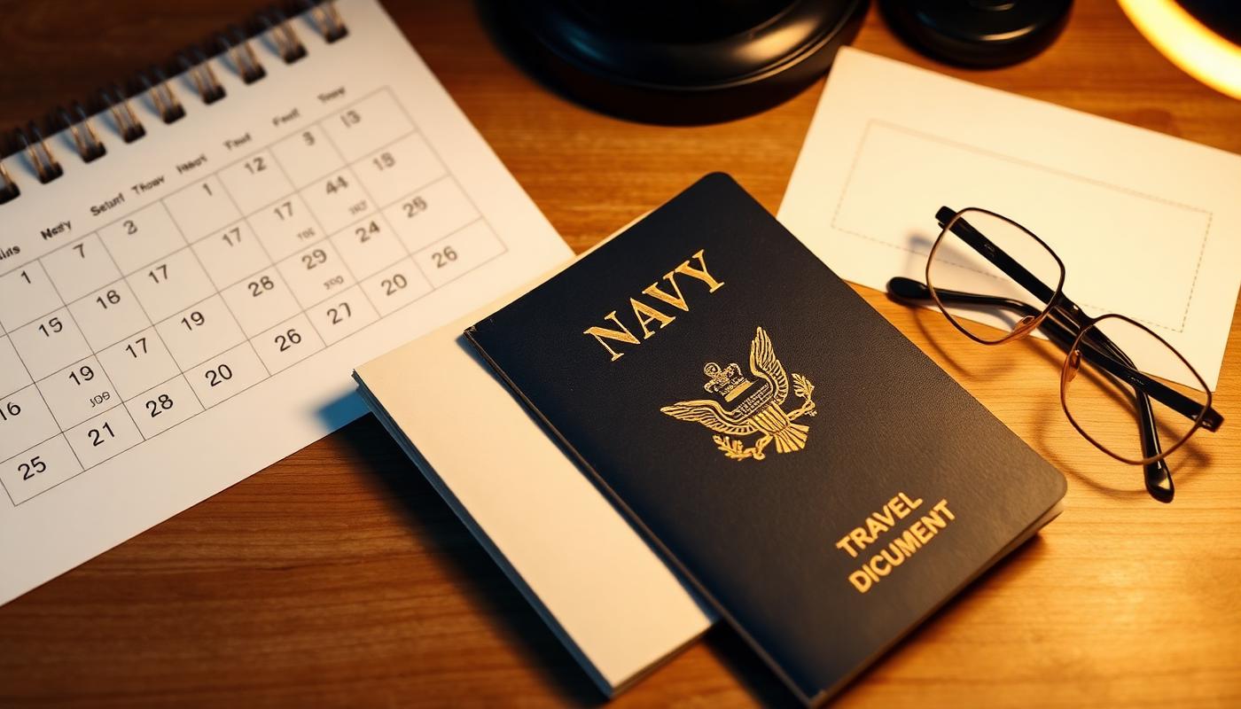 Traveller holding an open passport at an airline check-in counter